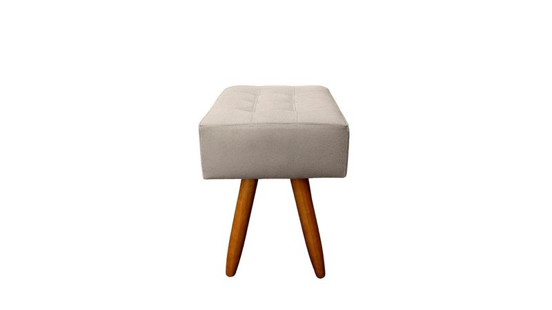 Puff Retangular New para Sala e Quarto Suede Bege - Jylcrom