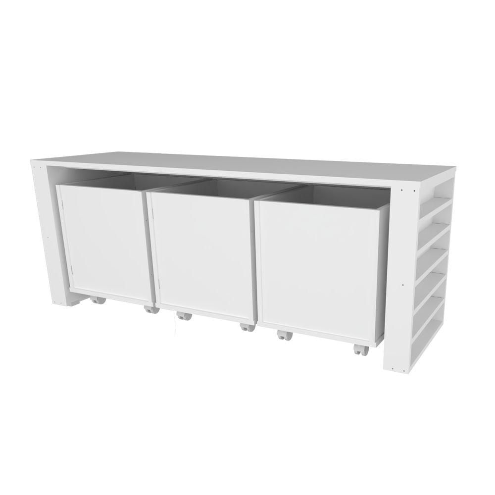 Rack com Baús Porta Carrinhos e Livreiro Caim 100% mdf