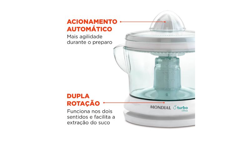 Espremedor de Frutas Mondial Turbo Citrus E-01