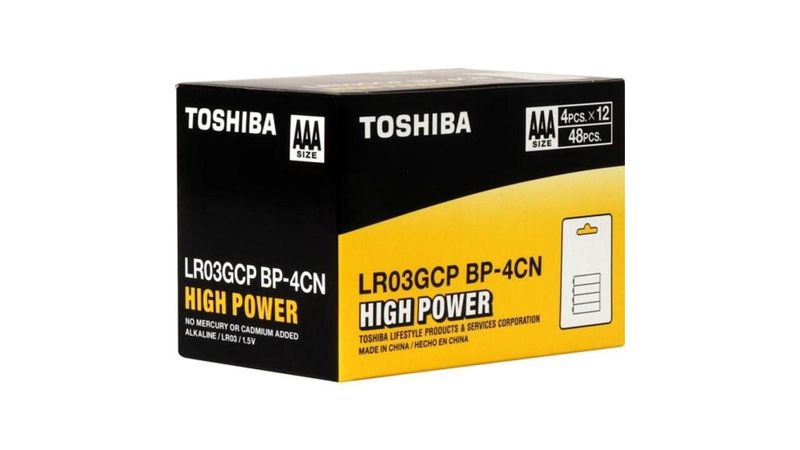 Pilha Alcalina AAA 1,5V LR03GCP (C/2 Pilhas) Toshiba
