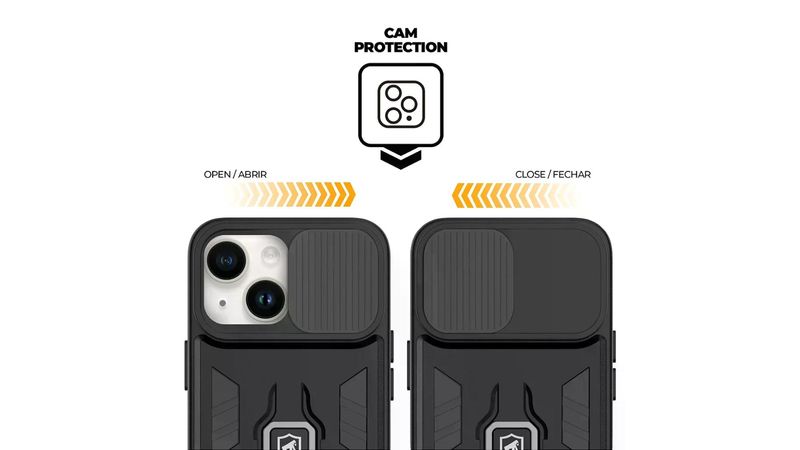 Kit Película 5d Anti-spy + Capa 3x1 Military Defender + Suporte Magnético  De Carro Para Apple Iphone 15 Plus - Preto con Ofertas en Carrefour