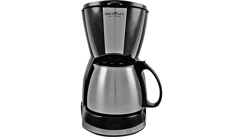 Cafeteira Elétrica 15 Xícaras Britânia Preto/Inox 127V - ClimaRio - Clima  Rio