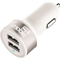 Carregador Veicular Easy Mobile Metal USB 4.8 Turbo Branco