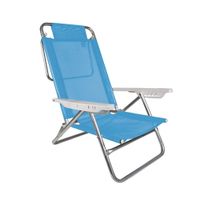 Cadeira de Praia Reclinável Summer Fashion Azul Mor