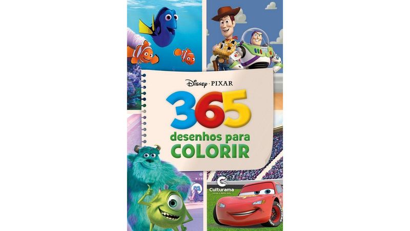 Livro 365 Desenhos Para Colorir Disney Pixar Culturama Infantil