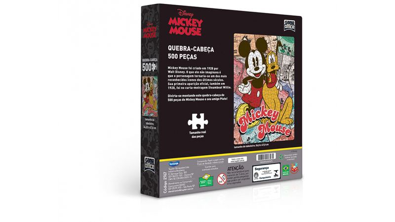 Quebra Cabeça Disney Turma do Mickey 500 peças - Toyster