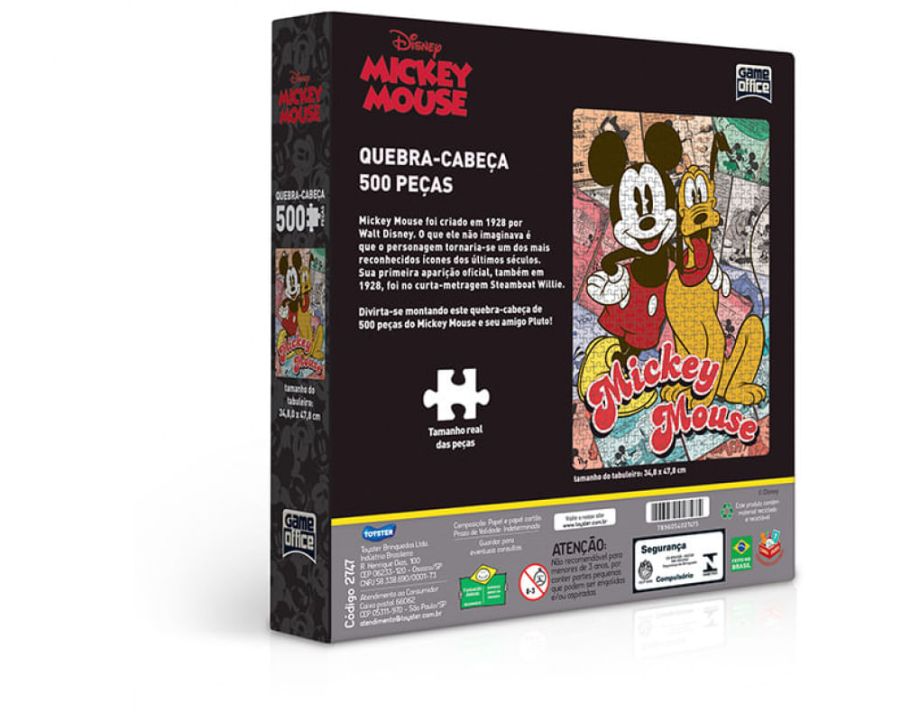 Quebra Cabeça Disney Turma do Mickey 500 peças - Toyster