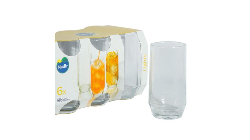 Conjunto De 06 Copos Lights 300Ml Nadir Figueiredo - Vidro