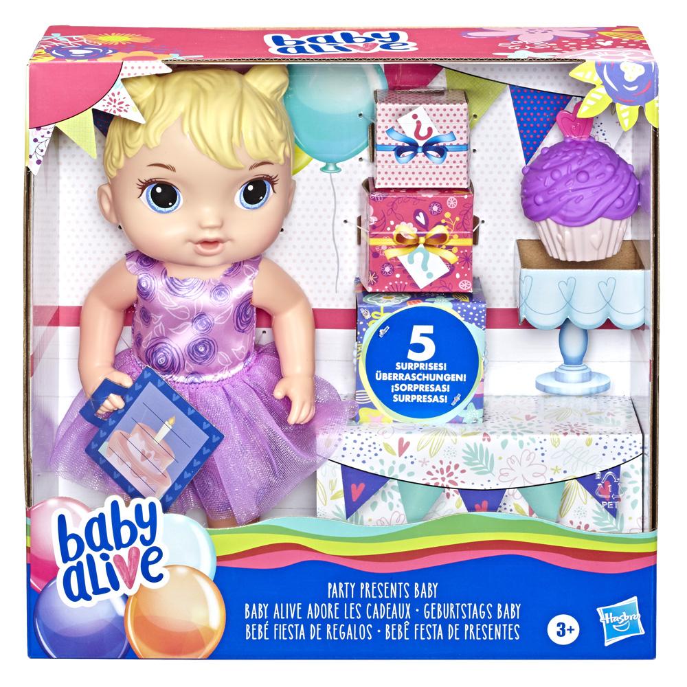 Boneca Baby Alive Bebê Festa de Presentes - Com roupa e acessórios de festa  - E8719 - Hasbro : : Brinquedos e Jogos