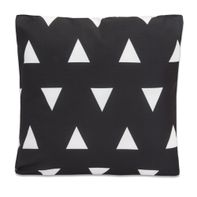 Capa para Almofada Decorativa Trend Estampada Digital Moderna com Ziper Sala de Estar Quarto  -  Triangulo Black/White