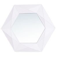 Espelho Redondo 55cm Plástico Cazza Origami Branco
