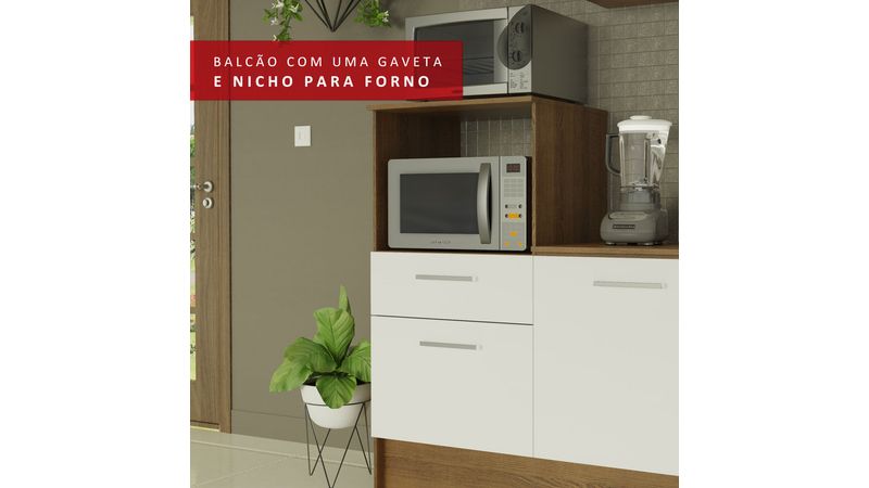 Oferta Relâmpago  Cozinha Completa Madesa Onix 240001 com Armário