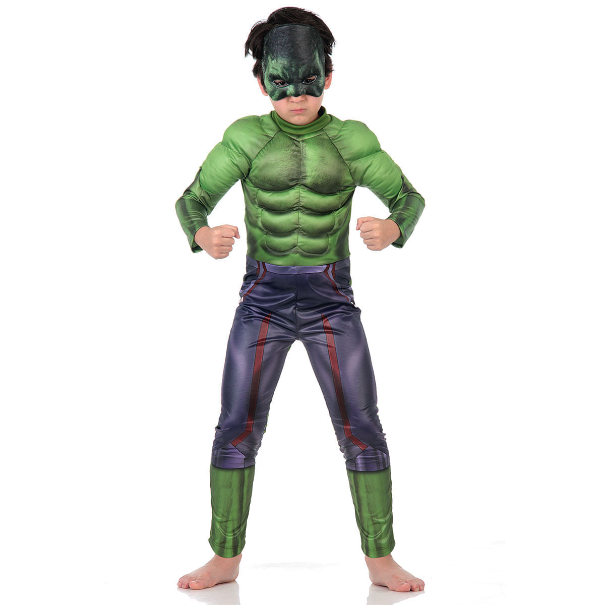 Fantasia Infantil Hulk com Máscara - Lojinha da Vivi - Roupas