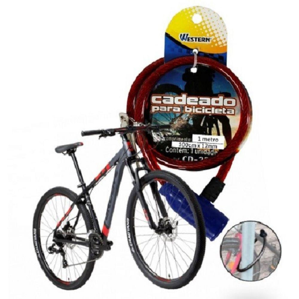 Kit Jogo Cadeado Trava Aço Moto Bicicleta Bike 02 Chaves em