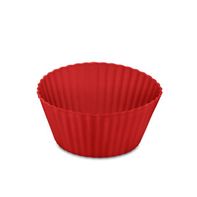 Forma Silicone Cupcake Muffins 6 Peças Vermelha UP Home - UD144