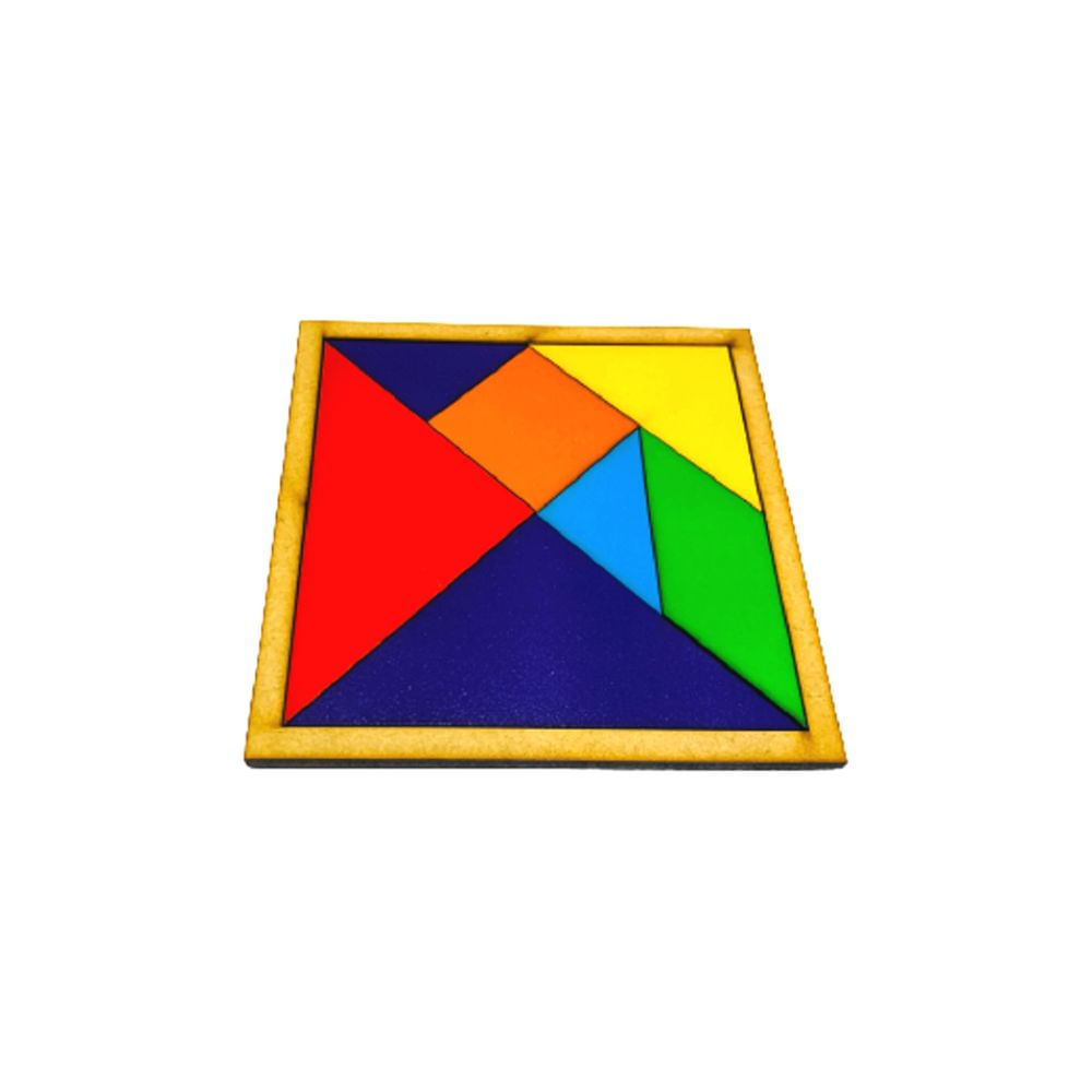 Tangram Quebra Cabeça Desafio Educativo Puzzle Em Madeira no Shoptime