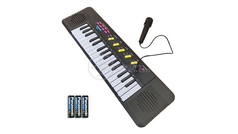 Teclado Musical Infantil Piano Musica Karaokê Com Microfone