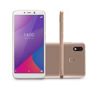 Smartphone Multilaser G Max 4G 32GB 1GB Ram Tela 6.0 Pol. Octa Core Android 9.0 GO Dourado - P9108