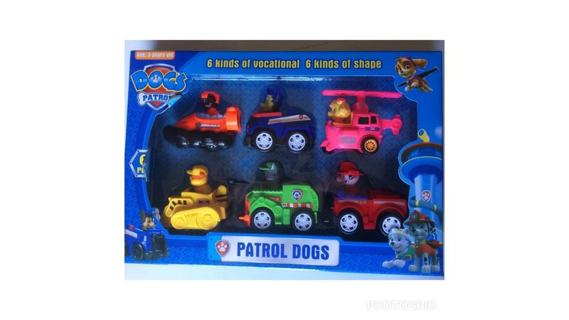 Kit Pista Com 6 Carrinhos Patrulha Canina