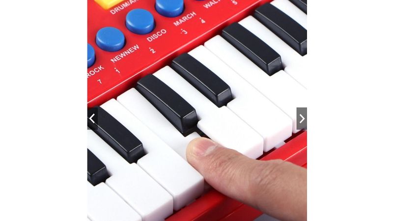 Teclado Musical Infantil Piano 8 Sons Instrumentos Grava Top