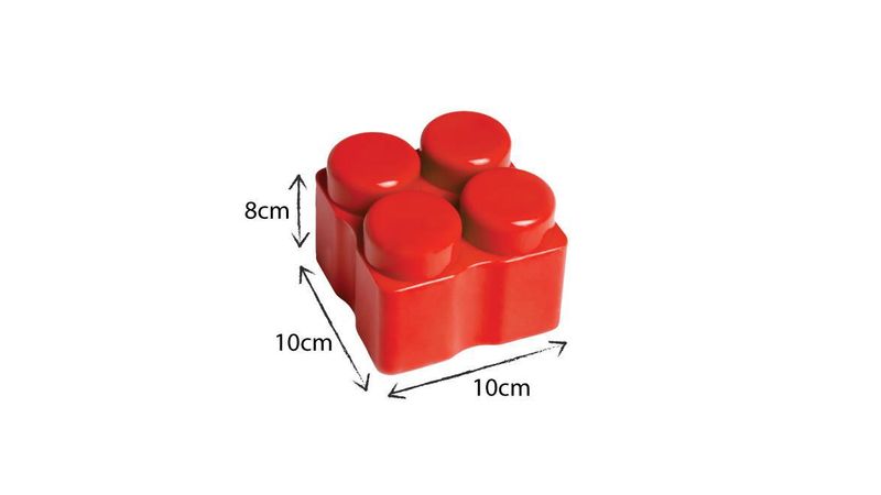 BLOCOS GIGANTES DE MONTAR 4 CORES COM 50 PEÇAS