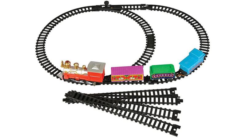 Trem De Brinquedo Construction A Pilha Locomotiva Infantil