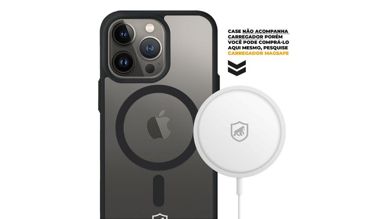 Capa Case Capinha Para iPhone - Magsafe Preta - Gshield Cor iPhone - iPhone  13 Mini