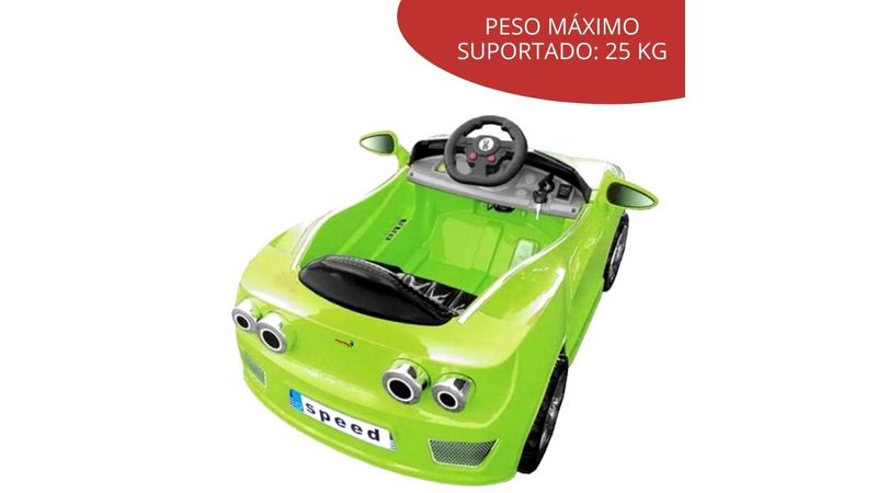 Mini Carro Elétrico Infantil Com Controle Remoto Verde, Importway