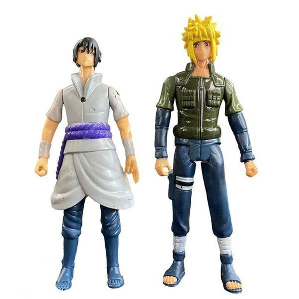 Kit Boneco Naruto Shippuden Minato Namikaze e Sasuke Uchiha em