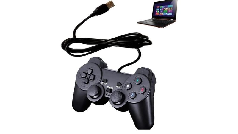 FGAMES NATAL - Controle Playstation Usb Analógico Para Computador Pc