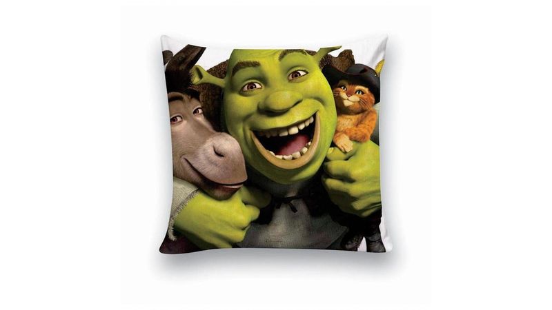 Almofada Decorativa 25x25 Cheias Shrek, Burro E Gatinho no Shoptime