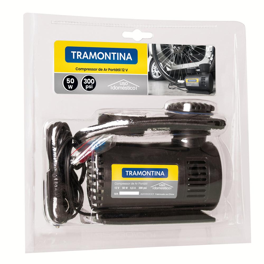 Compressor Tramontina Ar Direto Portatil 300 PSI 50W 12V - Casa & Vídeo