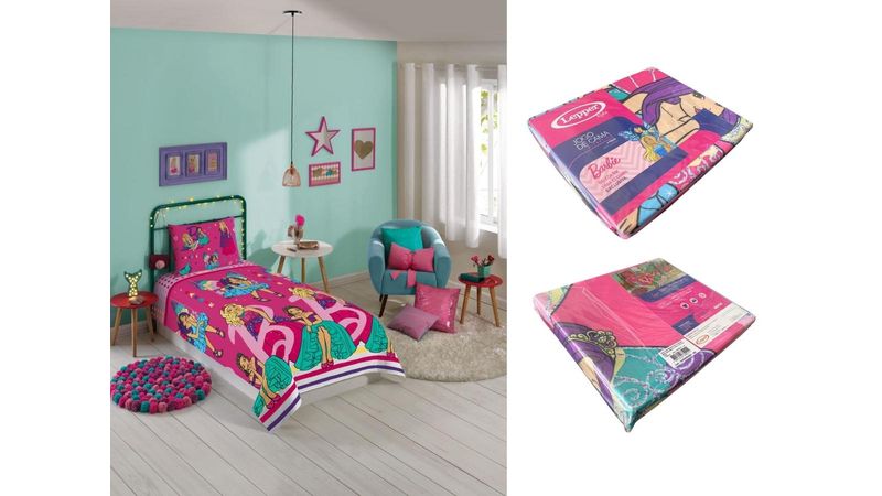 Jogo de Cama Microfibra Solteiro Barbie Reinos Mágicos Lepper na Lojas  Cerentini - Casa & Decor em até 12x