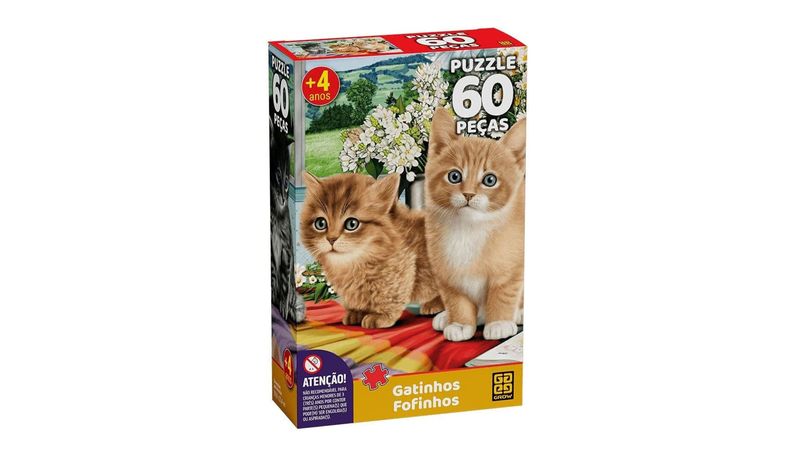 Puzzle 60 peças Gatinhos Fofinhos - Loja Grow