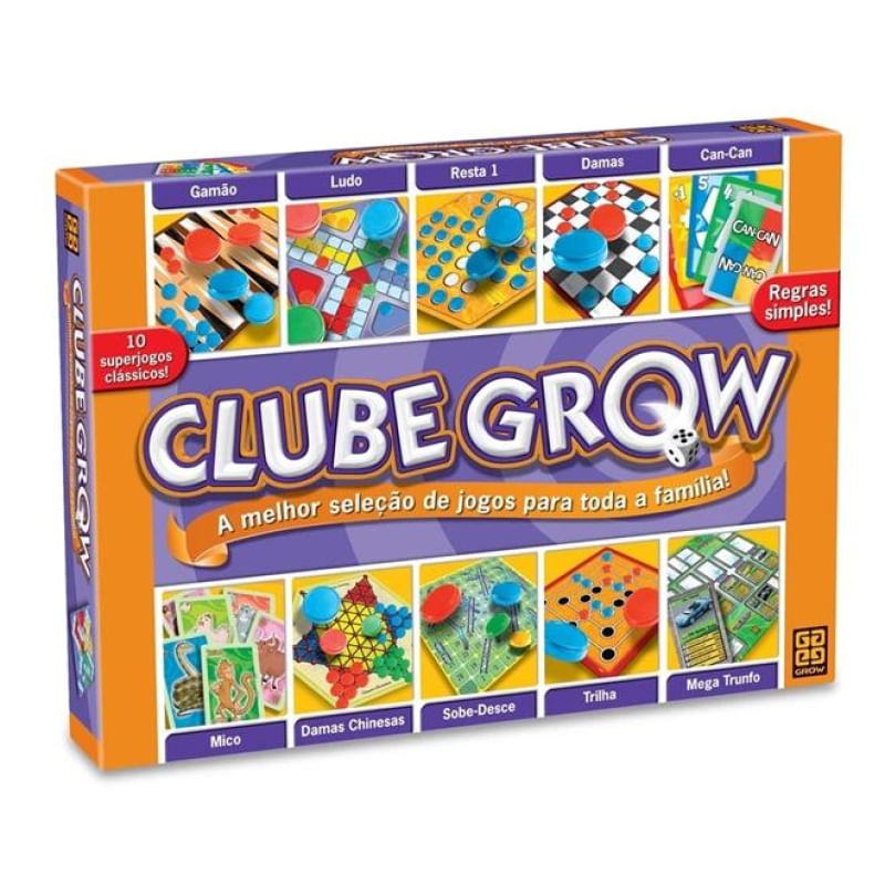 Clube Grow 10 Jogos Clássicos Jogos de Tabuleiro