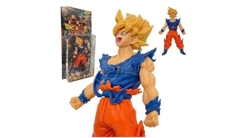 Boneco Goku 20cm vinil - PENA VERDE SHOP