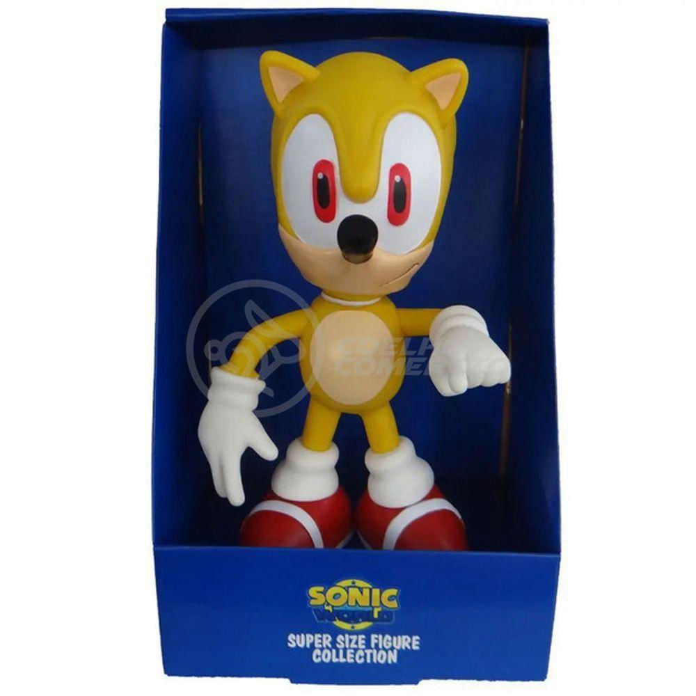 Boneco Sonic Amarelo Grande Super Size 23Cm - Sonic - Casa & Vídeo