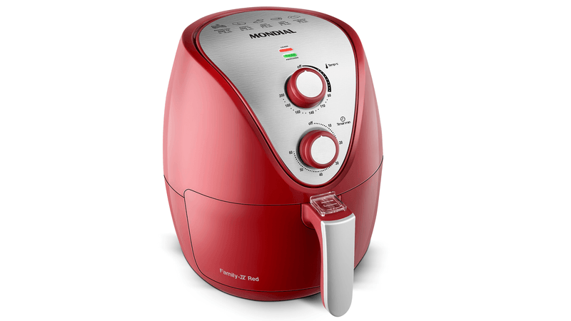 Fritadeira Elétrica Air Fryer Mondial 5L Vermelho/Inox