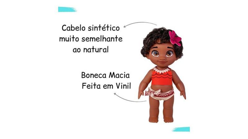 Boneca Princesa Moana Disney Bebê Baby 36 Cm 2504 Cotiplás em