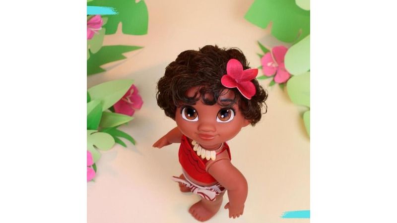 Boneca Princesa Moana Baby Disney Em Vinil Cotiplas Com 36cm na