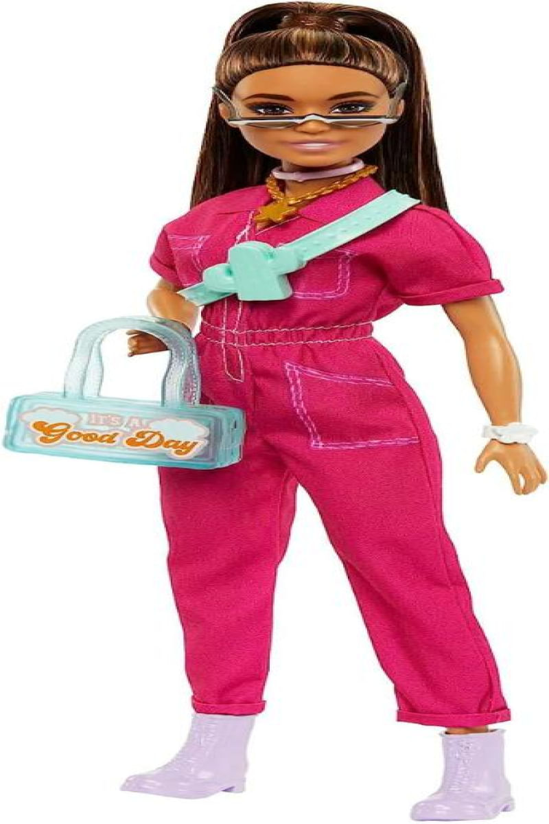 Boneca Barbie Macacão Rosa e Acessórios Mattel - Fátima Criança