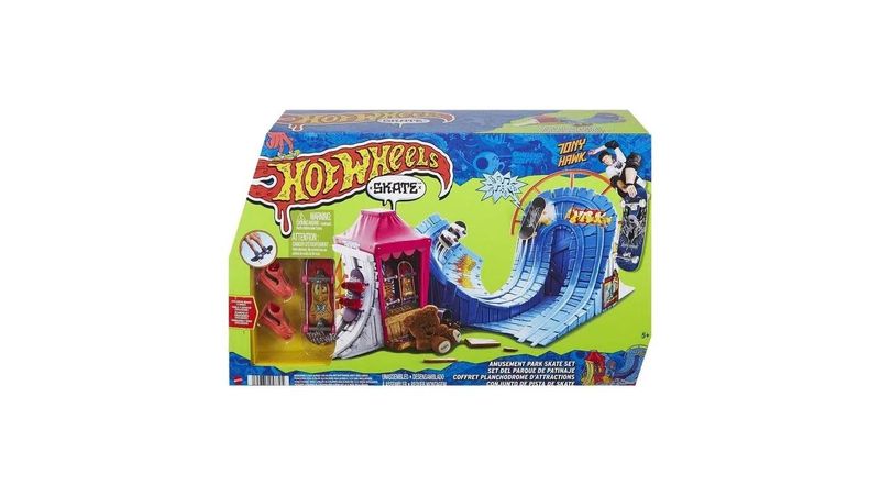 Pista Hot Wheels Skate De Dedo Com Tenis Hgt95