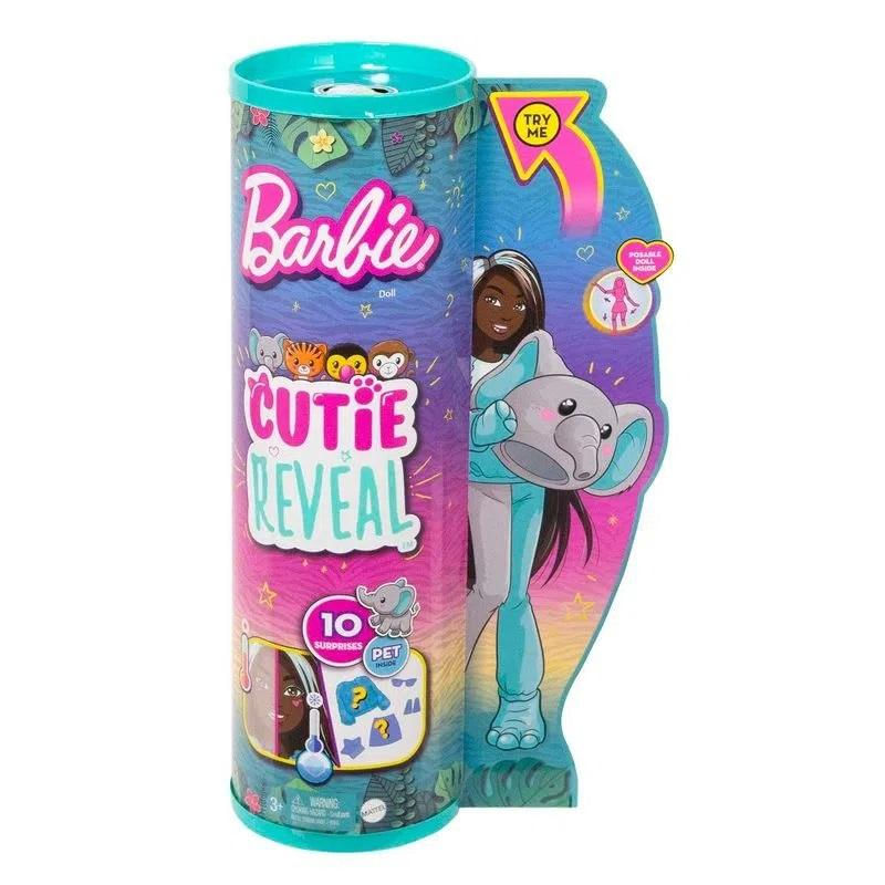 Mattel Barbie Cutie Reveal Jungle Animal Series Fantasia de elefante de  boneca Chelsea