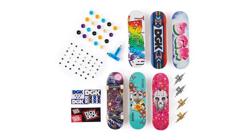 Kit 2 Skate De Dedo Com Ferramentas E Rodas Fingerboard