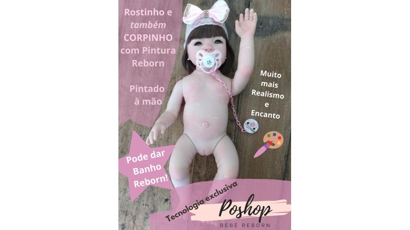 Boneca Bebê Reborn Realista Artesanal 100 % Silicone Menina - Casa