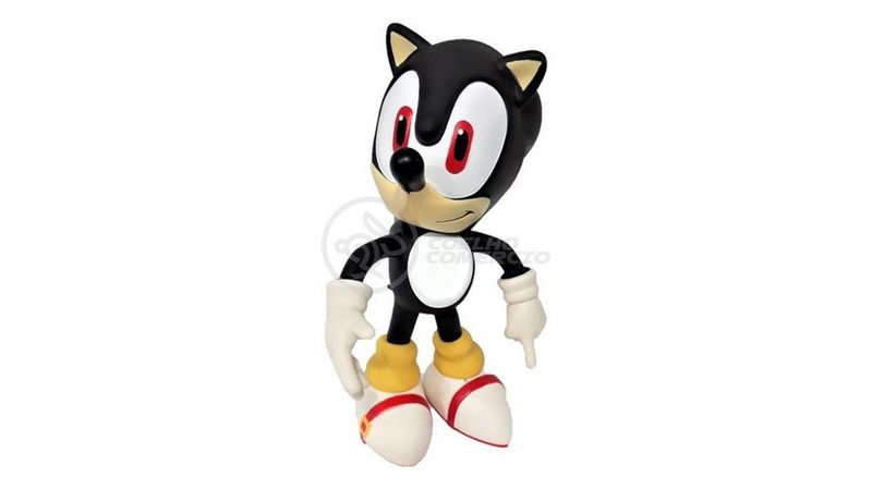 Boneco Sonic Preto Articulado Grande Original Brinquedo em