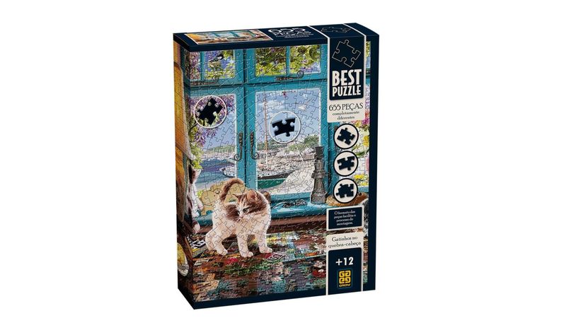 Puzzle 655 peças Best Puzzle Gatinhos no quebra-cabeças - Loja Grow