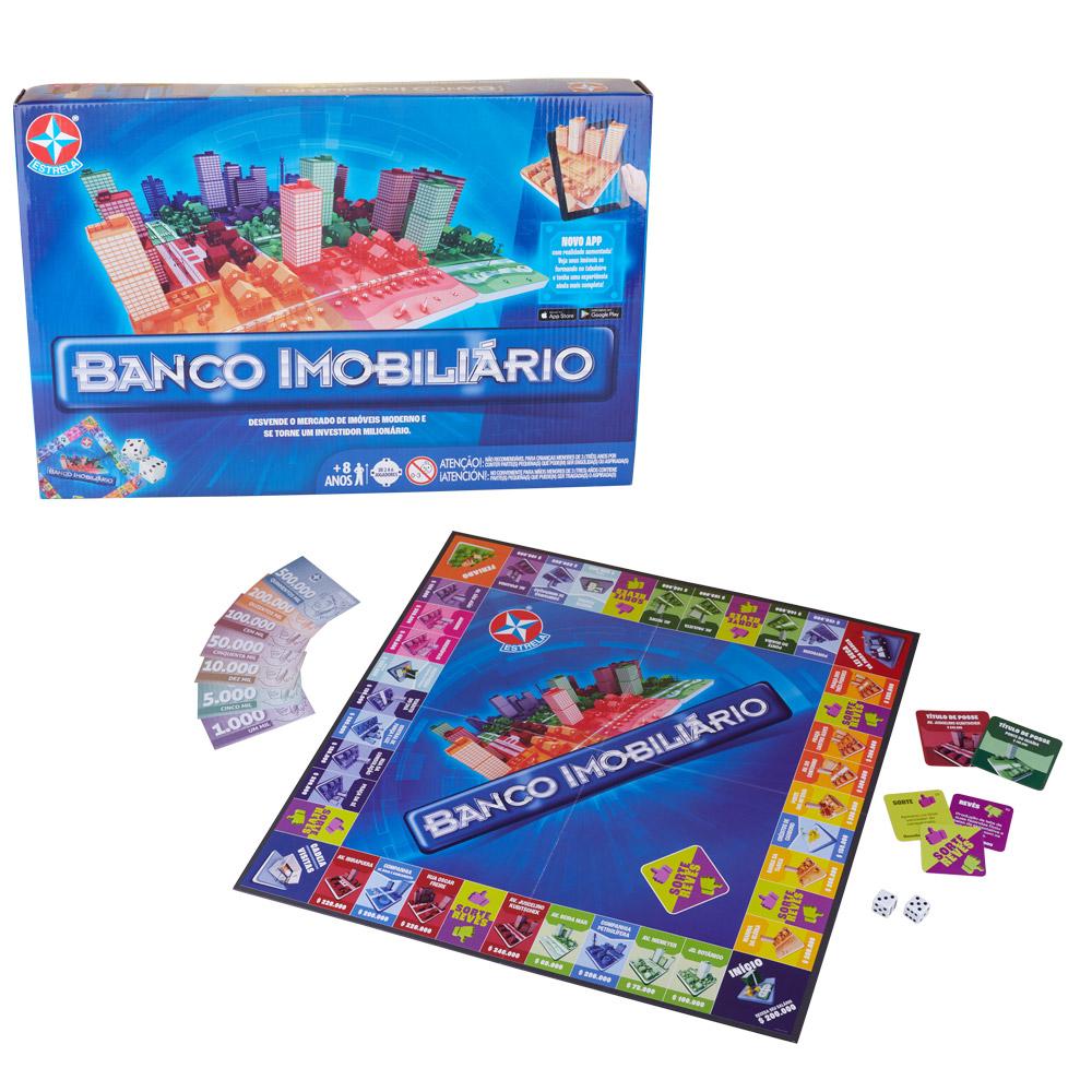 Jogo De Tabuleiro Banco Imobiliário Original Com Aplicativo - R$ 149,4