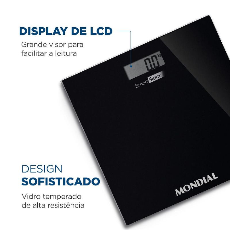 Balanca-Digital-de-Banheiro-Mondial-Smart-Black-150kg-Vidro-Preta-1637967b