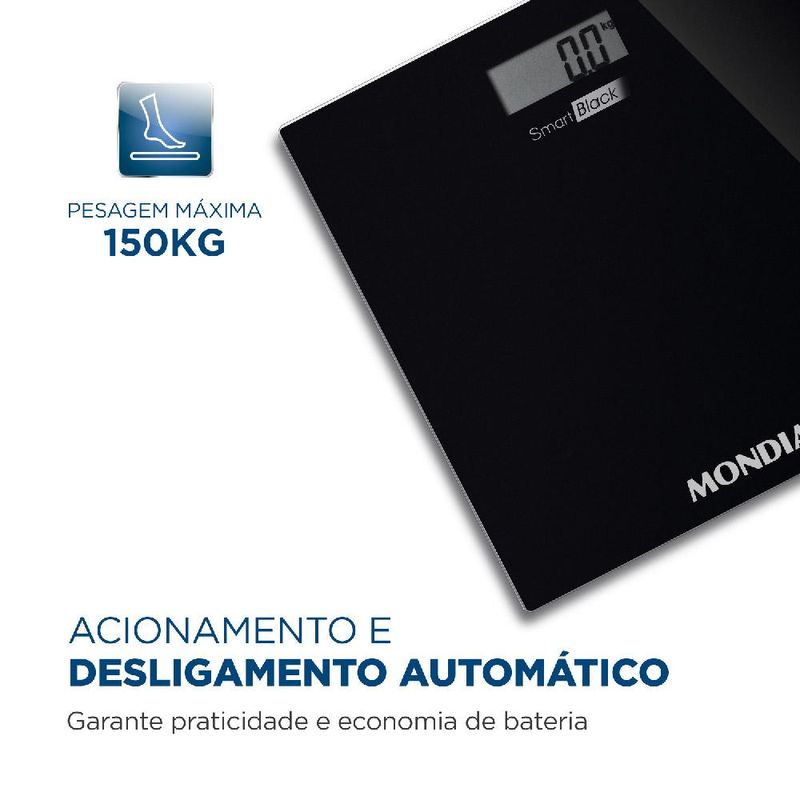 Balanca-Digital-de-Banheiro-Mondial-Smart-Black-150kg-Vidro-Preta-1637967c